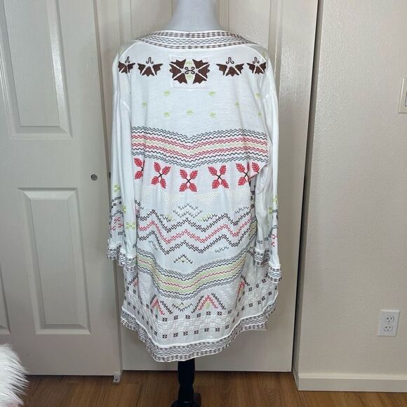 Johnny Was topper Blouse Open Front Embroidered size XS - Picture 5 of 12